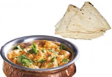 Mughlai cheese with roomali Roti