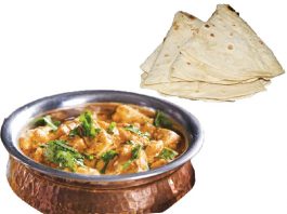 Mughlai cheese with roomali Roti