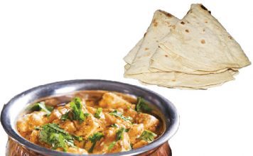Mughlai cheese with roomali Roti