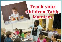 Teach your children table manners