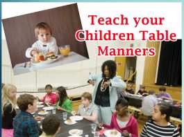 Teach your children table manners