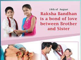 Raksha Bandhan is a bond of love between Brother and Sister