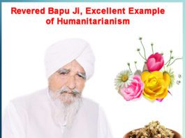 Revered Bapu Ji, Excellent Example of Humanitarianism