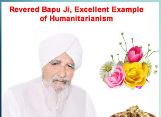Revered Bapu Ji, Excellent Example of Humanitarianism