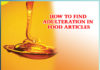 HOW TO FIND ADULTERATION IN FOOD ARTICLES - Sachi Shiksha