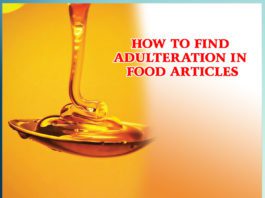 HOW TO FIND ADULTERATION IN FOOD ARTICLES - Sachi Shiksha