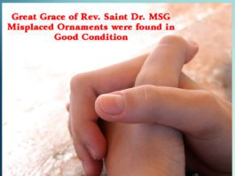 Great Grace of Rev. Saint Dr. MSG Misplaced Ornaments were found in Good Condition