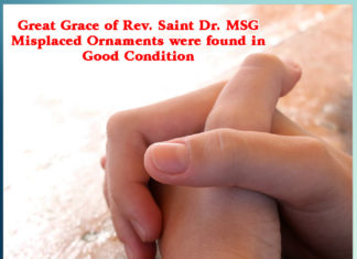 Great Grace of Rev. Saint Dr. MSG Misplaced Ornaments were found in Good Condition