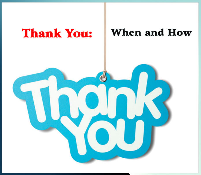 Thank You : When and How