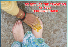 DO NOT LET THE TRADITION OF FEET TOUCHING FINISH