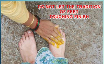 DO NOT LET THE TRADITION OF FEET TOUCHING FINISH