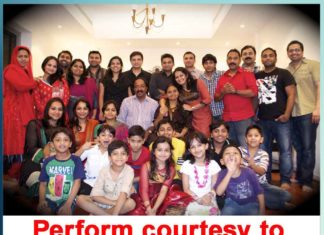 Perform courtesy to the guests - sachi shiksha