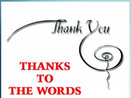 THANKS TO THE WORDS