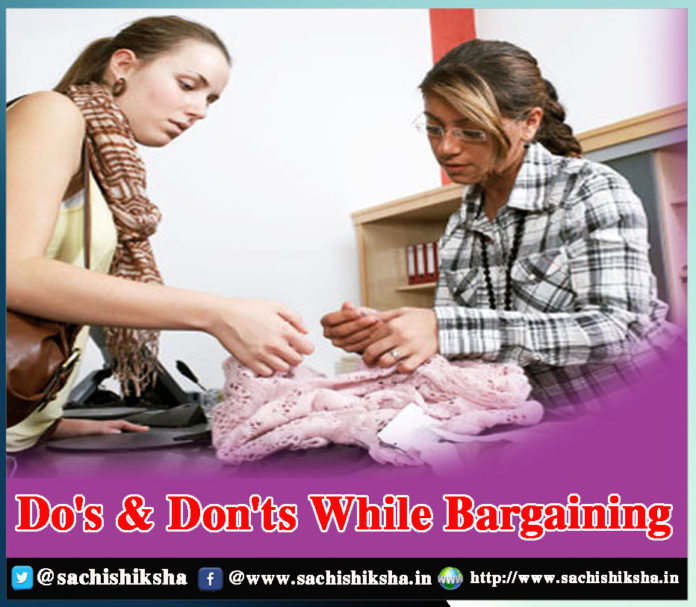 Do's & Don'ts While Bargaining - Sachi Shiksha