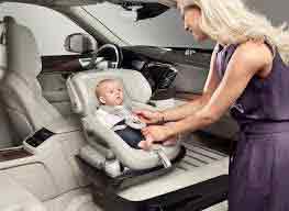 Baby seat with safety features inside the car - Sachi Shiksha