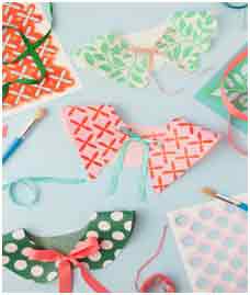 DIY Stencil Faux Collars - Sachi Shiksha