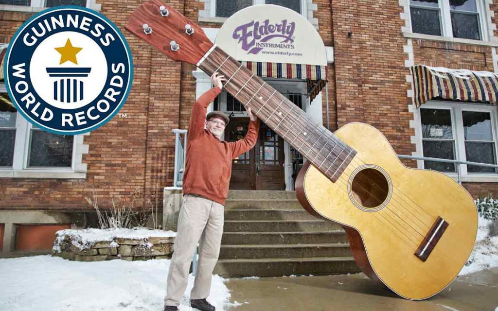 Largest Guitar Amplifier - 10 feet, 0.47 inches long, 8 feet, 1.24 inches tall and 4 feet, 3.18 inches wide - Sachi Shiksha