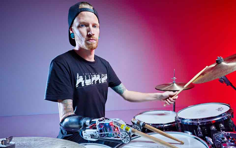 Most Drumbeats in one Minute Using a Drumstick Prosthetic - 2,400 - Sachi Shiksha