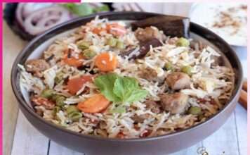Soybean Pulao Soybean Pulao -sachi shiksha