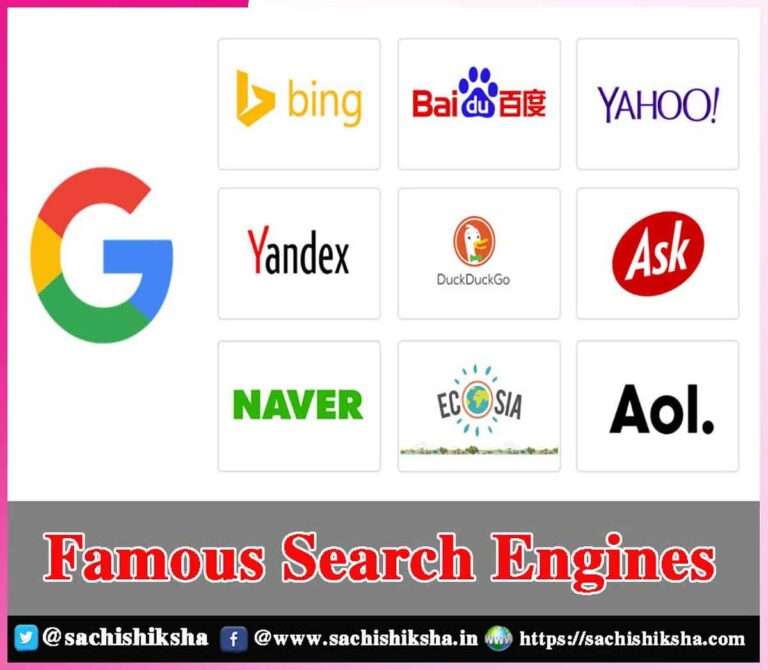 Famous Search Engines | Sachi Shiksha