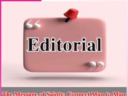 Editorial -The Message of Saints Connect Man to Man