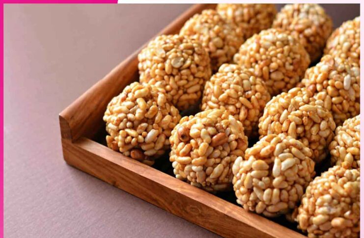 Jaggery Puffed Rice Laddoo Jaggery Puffed Rice Laddoo