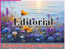 Editorial: The Sacred Teachings of Spiritual Saints: Earth Can Also Become Heaven Editorial
