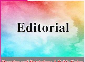 Editorial: Devotion and Patriotism: A Noble Union Editorial